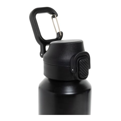 Bouteille de sport 600ML en acier recyclé RCS Via noir | sans marquage | non disponible | non disponible
