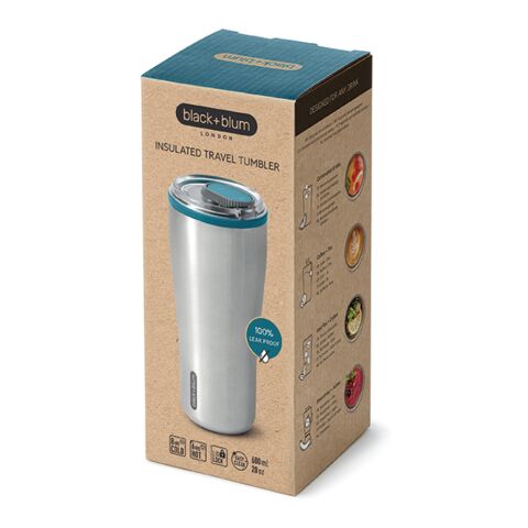 Mug de voyage isotherme 600ml Black+Blum turquoise | sans marquage | non disponible | non disponible