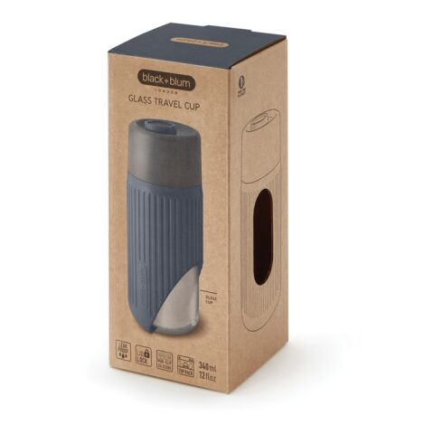 Tasse de voyage en verre 340ML Black+Blum gris | sans marquage | non disponible | non disponible