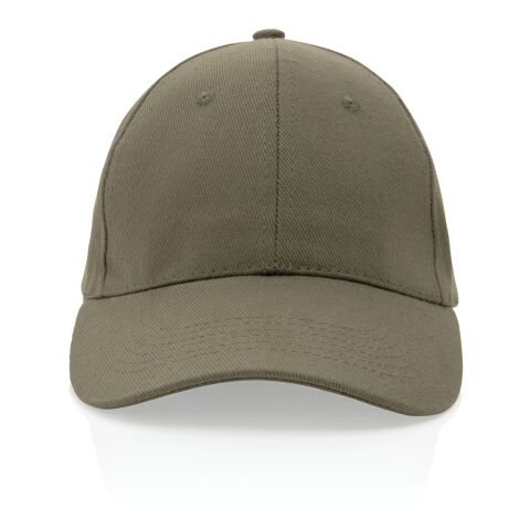 Casquette 6 panneaux en coton recyclé 280gr IMPACT vert | sans marquage | non disponible | non disponible | non disponible