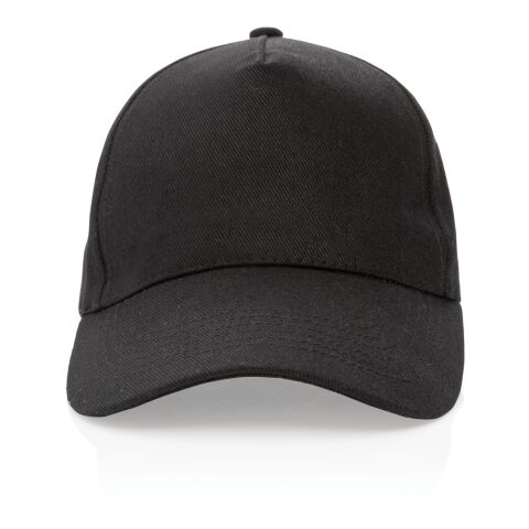 Casquette 5 panneaux en coton recyclé 280gr IMPACT noir | sans marquage | non disponible | non disponible | non disponible