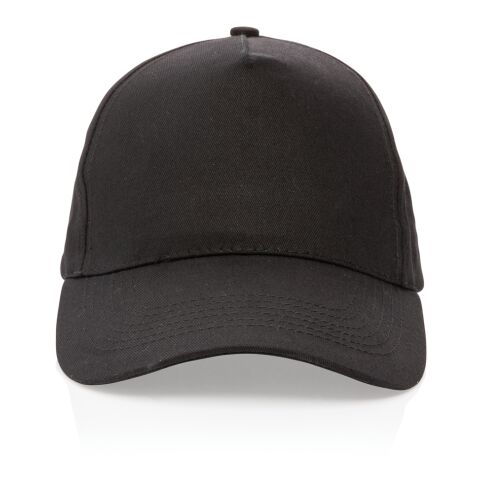 Casquette 5 panneaux en coton recyclé 190gr IMPACT noir | sans marquage | non disponible | non disponible | non disponible