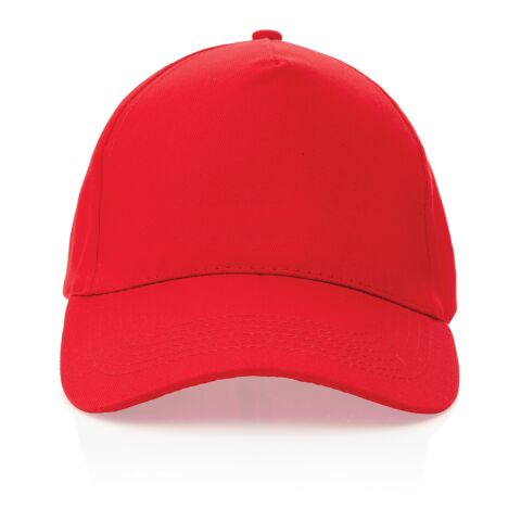 Casquette 5 panneaux en coton recyclé 190gr IMPACT rouge | sans marquage | non disponible | non disponible | non disponible