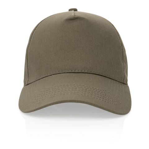 Casquette 5 panneaux en coton recyclé 190gr IMPACT vert | sans marquage | non disponible | non disponible | non disponible