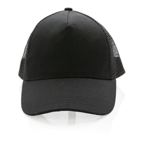 Casquette de routier 5 panneaux coton recyclé Impact AWARE™ noir | sans marquage | non disponible | non disponible | non disponible