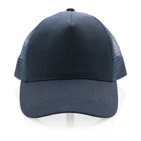 Casquette de routier 5 panneaux coton recyclé Impact AWARE™ bleu marine | sans marquage | non disponible | non disponible | non disponible
