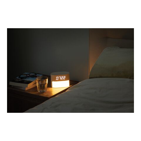 Réveil à bruit blanc en plastique recyclé RCS LumaRise beige | sans marquage | non disponible | non disponible