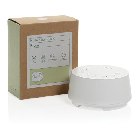 Enceinte à bruit blanc en plastique recyclé RCS Flora blanc