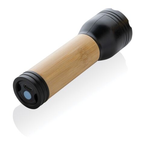 Lampe 3W en plastique recyclé RCS et bambou Lucid noir-marron | sans marquage | non disponible | non disponible