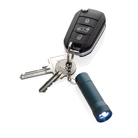Porte-clés torche en aluminium recyclé RCS Flash bleu | sans marquage | non disponible | non disponible