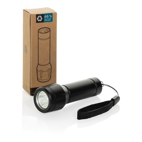 Lampe rechargeable par USB en plastique recyclé RCS Flara noir | sans marquage | non disponible | non disponible