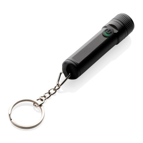 Porte-clés torche rechargeable Gear X noir | sans marquage | non disponible | non disponible