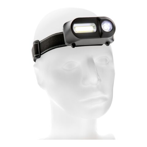Lampe frontale avec LED et COB noir | sans marquage | non disponible | non disponible