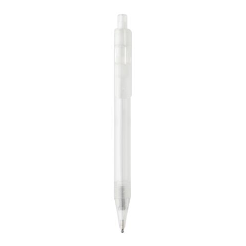 Stylo transparent X8 en rPET GRS blanc | sans marquage | non disponible | non disponible