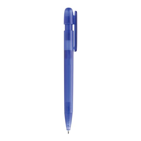 Stylo transparent en ABS recyclé et certifié GRS Devin bleu | sans marquage | non disponible | non disponible