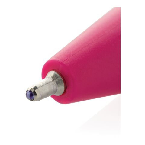 Stylo avec encre ultra glissante en ABS recyclé GRS Vibe rose-blanc | sans marquage | non disponible | non disponible