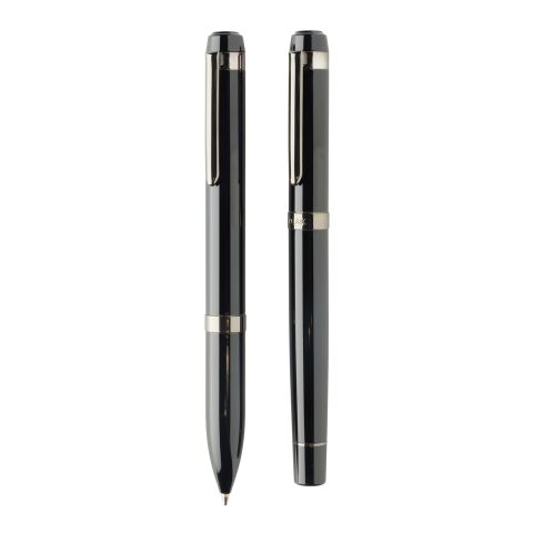Coffret de stylos en acier recyclé Swiss Peak OSLO noir