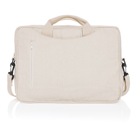Sacoche ordinateur 15,4&#039;&#039; en coton recyclé AWARE™ Laluka blanc | sans marquage | non disponible | non disponible | non disponible