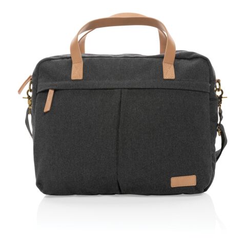 Sac ordinateur Impact AWARE™ en toile 16oz recyclé noir | sans marquage | non disponible | non disponible | non disponible