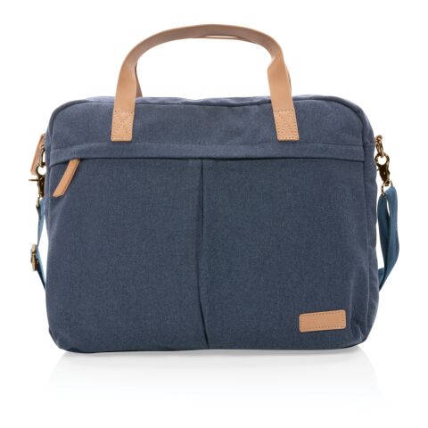 Sac ordinateur Impact AWARE™ en toile 16oz recyclé bleu | sans marquage | non disponible | non disponible | non disponible