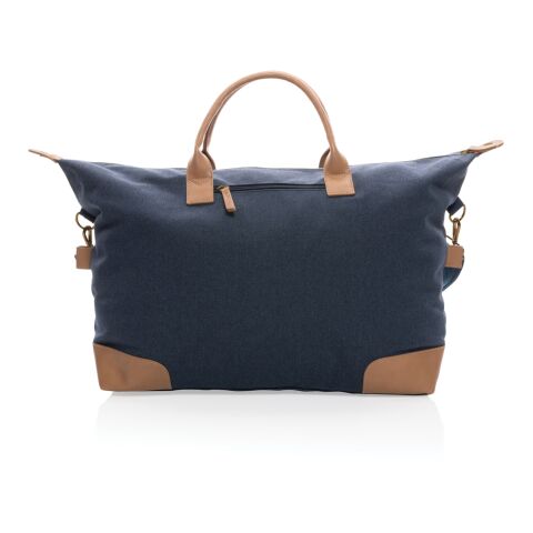 Sac weekend Impact AWARE™ en toile 16oz recyclé bleu | sans marquage | non disponible | non disponible | non disponible