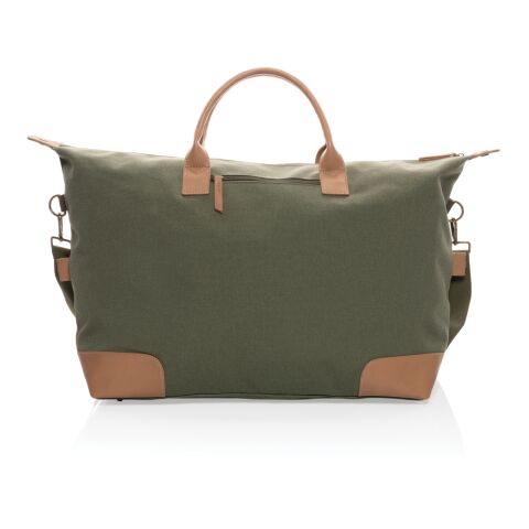 Sac weekend Impact AWARE™ en toile 16oz recyclé vert | sans marquage | non disponible | non disponible | non disponible