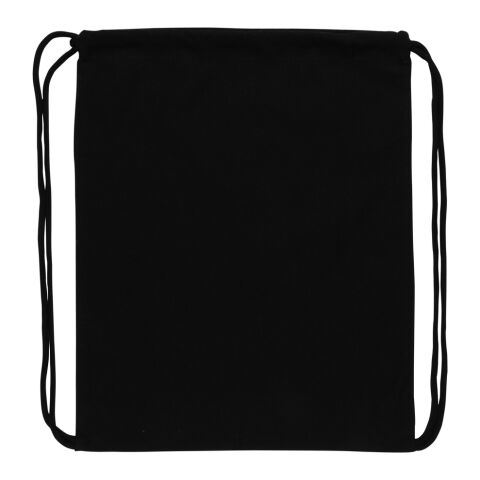 Sac à dos cordelettes en coton recyclé 145 gr Impact AWARE™ noir | sans marquage | non disponible | non disponible | non disponible