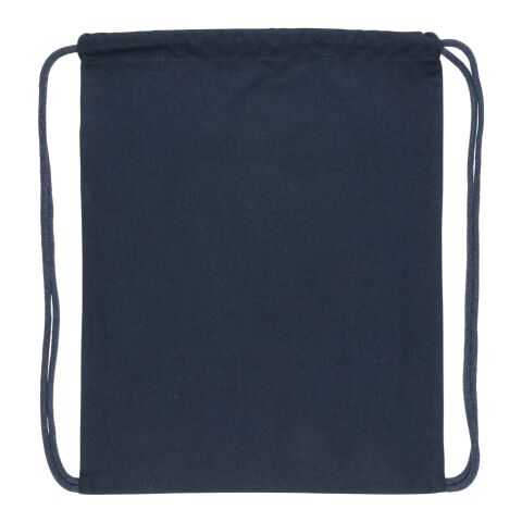 Sac à dos cordelettes en coton recyclé 145 gr Impact AWARE™ bleu marine | sans marquage | non disponible | non disponible | non disponible