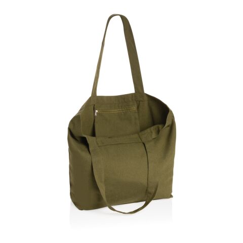 Sac shopping en toile 240g/m² recyclée non teinté Aware™ vert | sans marquage | non disponible | non disponible | non disponible