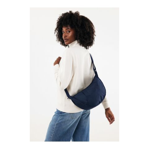 Sac bandoulière XL en rPET AWARE™ Crescent bleu marine | sans marquage | non disponible | non disponible | non disponible