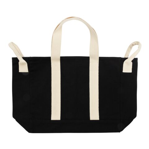 Sac de plage BEAU AWARE™ en toile recyclée 400 g/m², avec po noir | sans marquage | non disponible | non disponible | non disponible