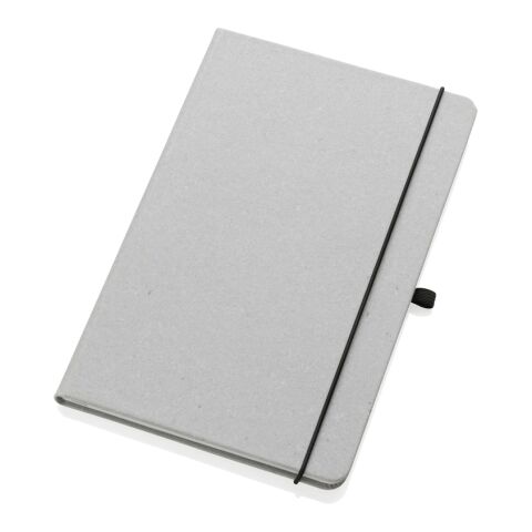 Carnet A5 à couverture rigide en cuir recyclé gris clair | sans marquage | non disponible | non disponible