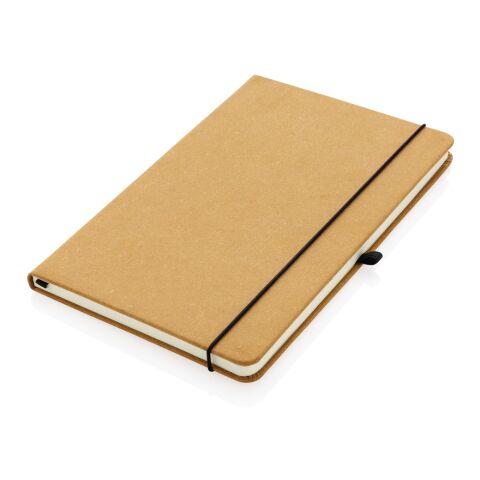 Carnet A5 à couverture rigide en cuir recyclé marron | sans marquage | non disponible | non disponible