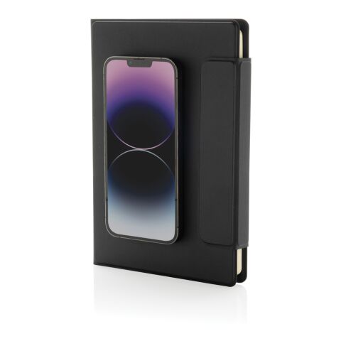 Conférencier A5 magnétique en PU RCS Stuart noir | sans marquage | non disponible | non disponible