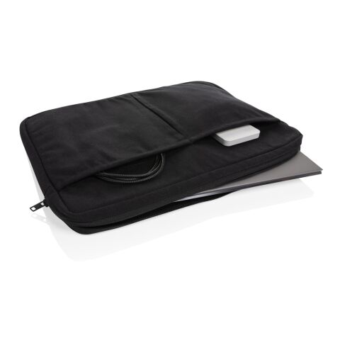 Pochette ordinateur 15,6'' en coton recyclé AWARE™ Laluka noir | sans marquage | non disponible | non disponible | non disponible