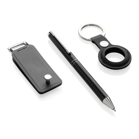 Coffret cadeau 3 pcs en PU recyclé RCS Swiss Peak Tula noir | sans marquage | non disponible | non disponible