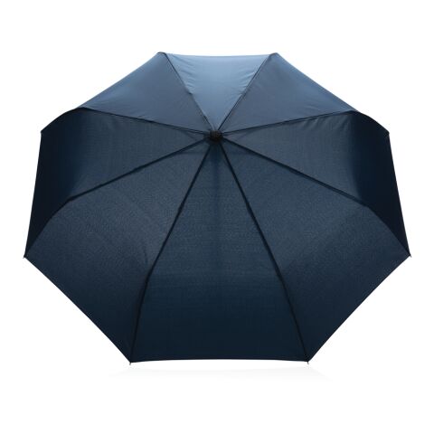 Parapluie 21" automatique rPET 190T et bambou Impact AWARE™ bleu marine | sans marquage | non disponible | non disponible