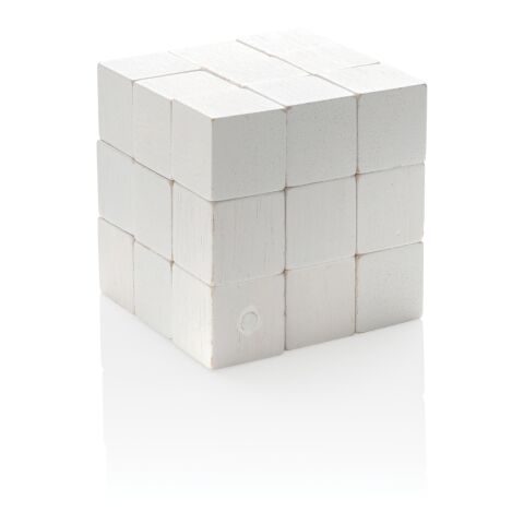 Casse-tête en bois FSC® dans une pochette en toile blanc | sans marquage | non disponible | non disponible