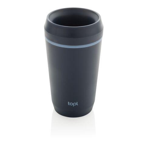 Mug 354 ml avec couvercle 360 en plastique recyclé Topl blue marin | sans marquage | non disponible | non disponible