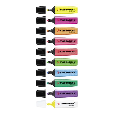 STABILO BOSS ORIGINAL surligneur Set de 4 Sérigraphie 4 couleur