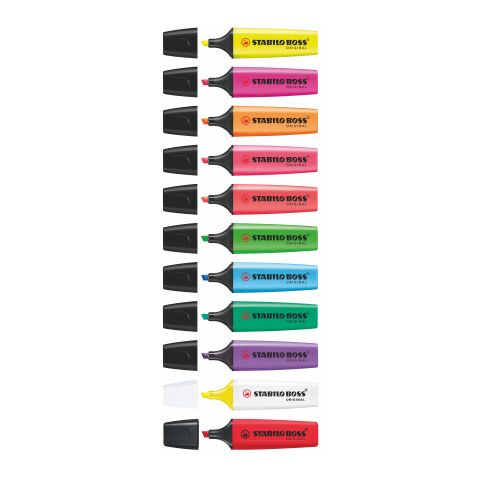 STABILO BOSS ORIGINAL surligneur Set de 4 sans marquage