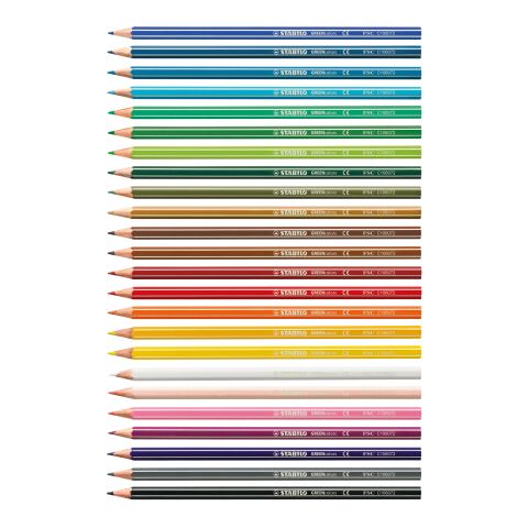 STABILO GREENcolors Set de 6 crayons de couleur sans marquage