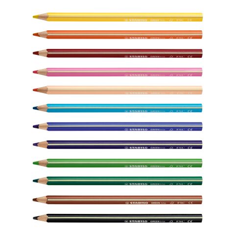 STABILO GREENtrio Set de 6 crayons de couleur sans marquage