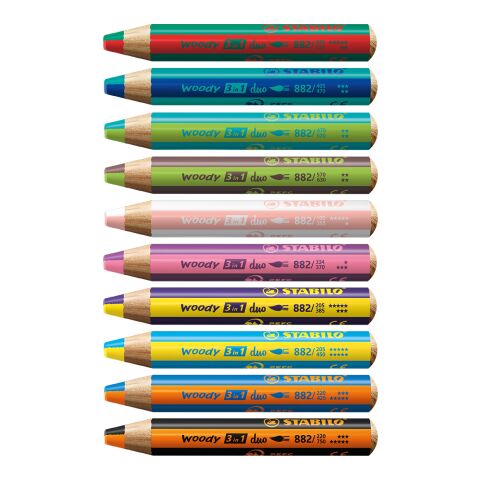 STABILO woody duo Set de 1 crayon de couleur sans marquage