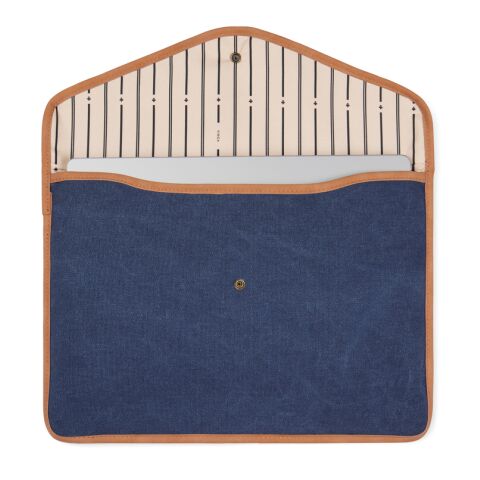 VINGA Bosler Housse ordinateur 14" en toile recyclée GRS bleu marin | sans marquage | non disponible | non disponible