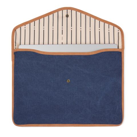 VINGA Bosler Housse ordinateur 16" en toile recyclée GRS bleu marin | sans marquage | non disponible | non disponible