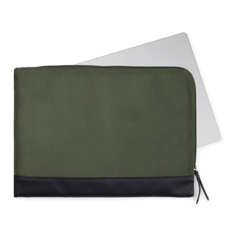 VINGA Pochette ordinateur 14" en polyester RCS Marlow vert-noir | sans marquage | non disponible | non disponible