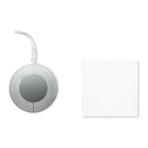 Décoration forme ronde ruban argent | sans marquage | non disponible | non disponible | non disponible