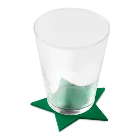 Sous verres en feutre RPET vert | sans marquage | non disponible | non disponible | non disponible
