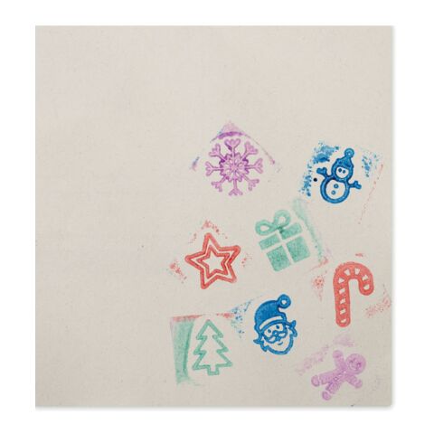 Set de 8 tampons en bois beige | sans marquage | non disponible | non disponible | non disponible